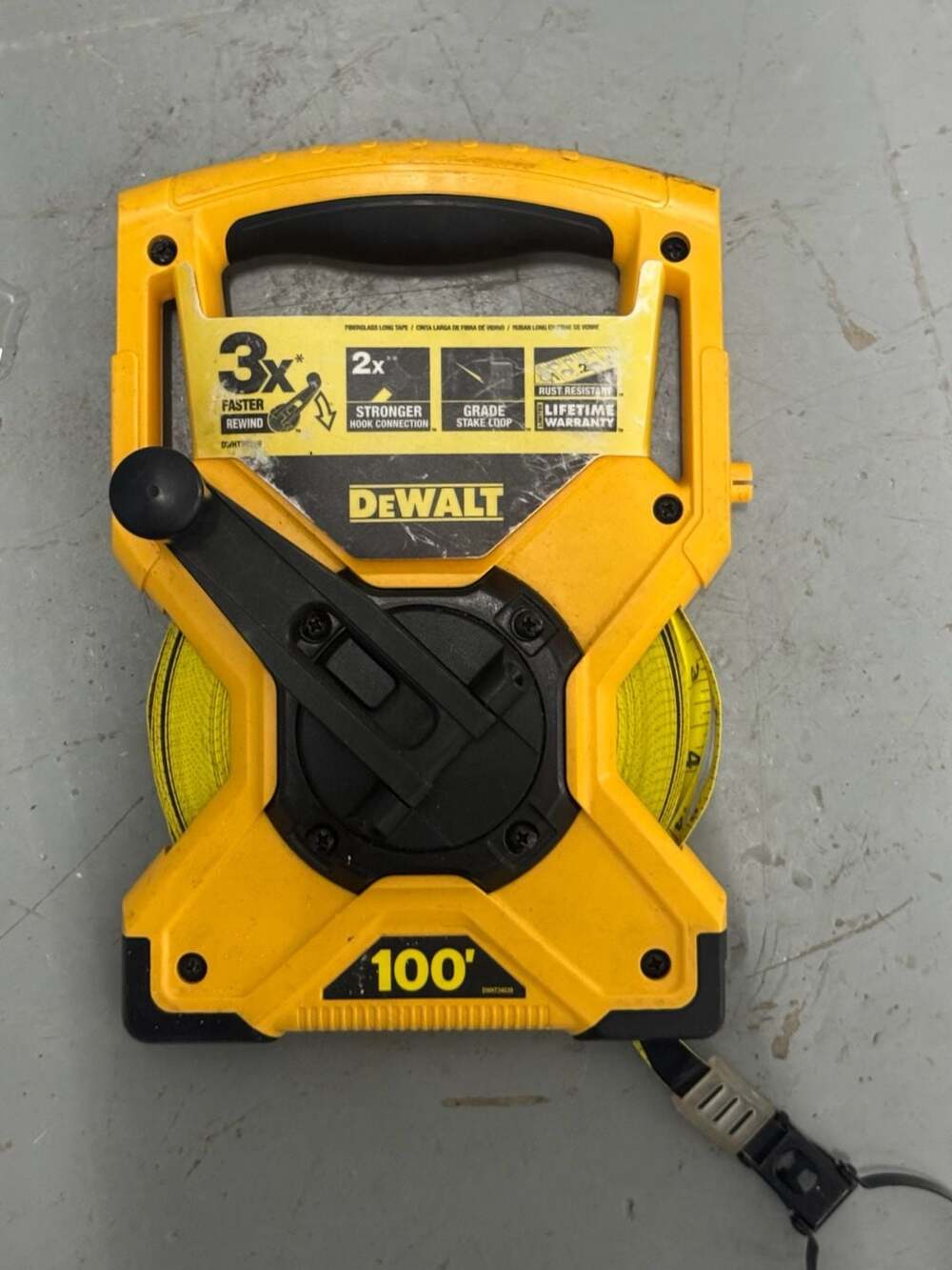 DEWALT DWHT34039 100 ft. x 1/2 in. Fiberglass Long Tape Measure